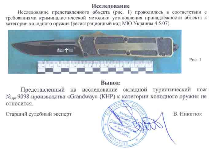 Заключение экспертизы