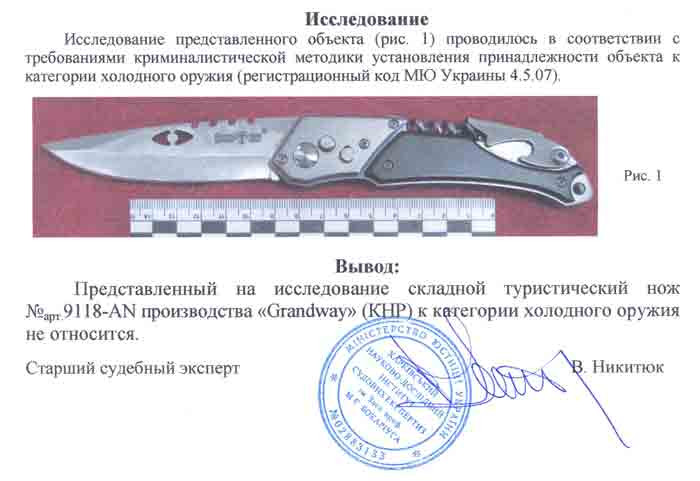 Заключение экспертизы