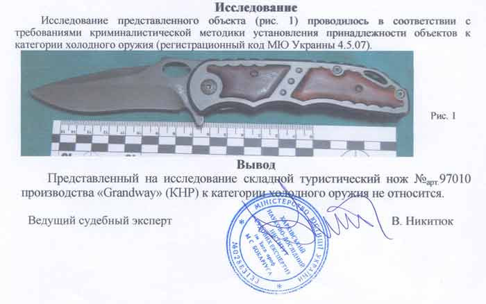 Заключение экспертизы