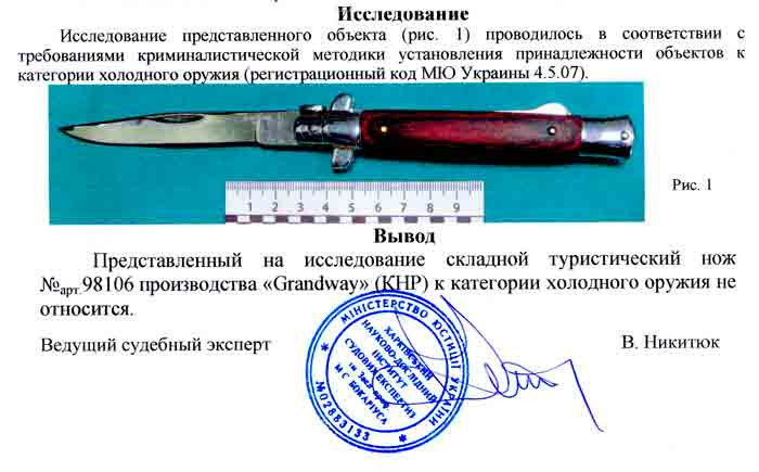 Заключение экспертизы