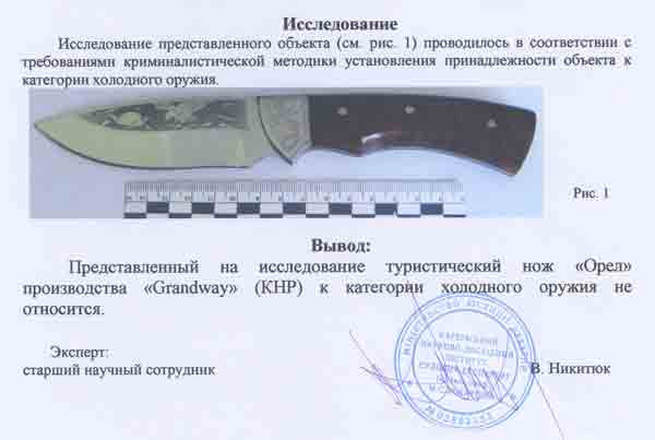 Заключение экспертизы