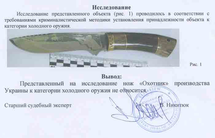 Заключение экспертизы