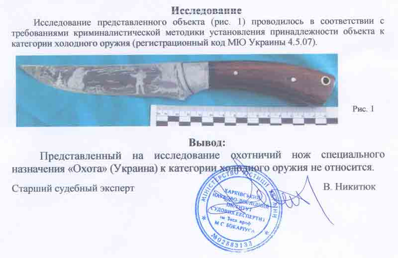 Заключение экспертизы