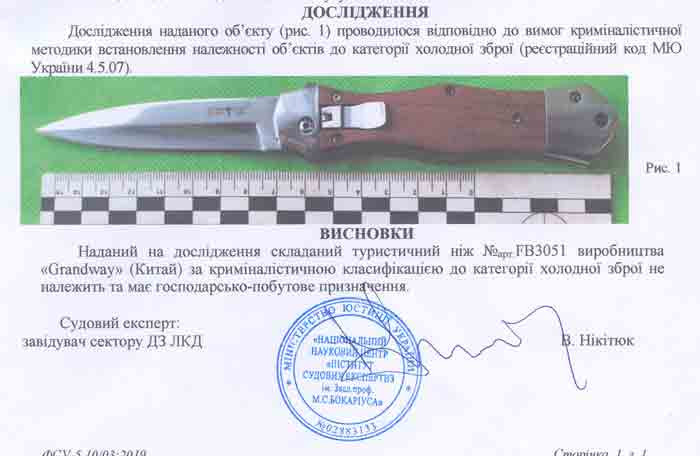 Заключение экспертизы