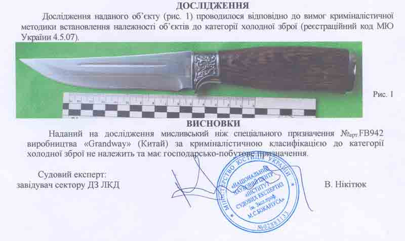 Заключение экспертизы