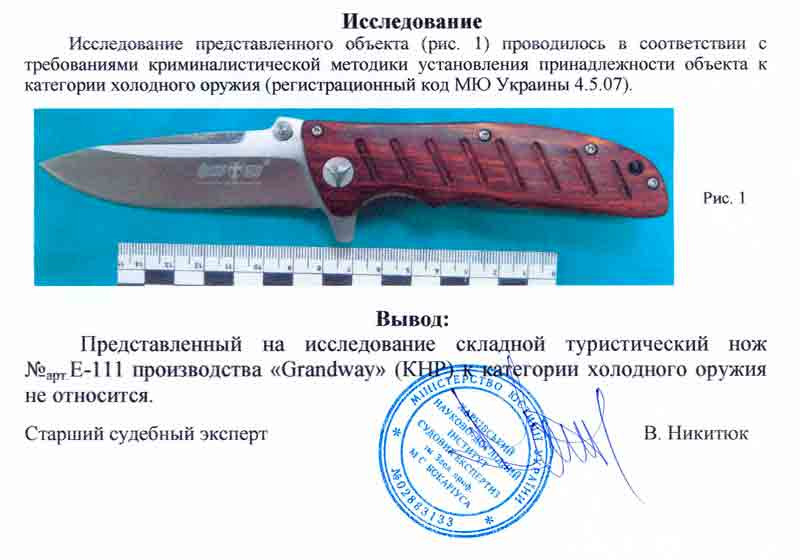 Заключение экспертизы