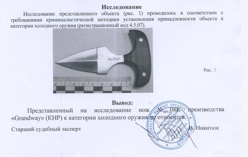 Заключение экспертизы