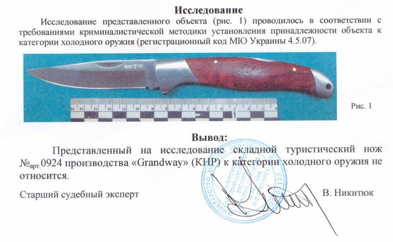 Заключение экспертизы