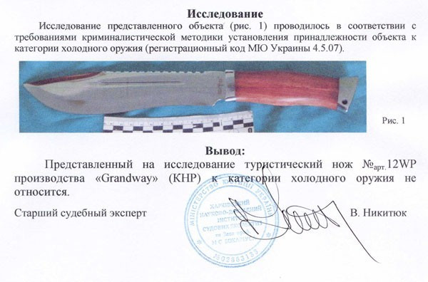 Заключение экспертизы