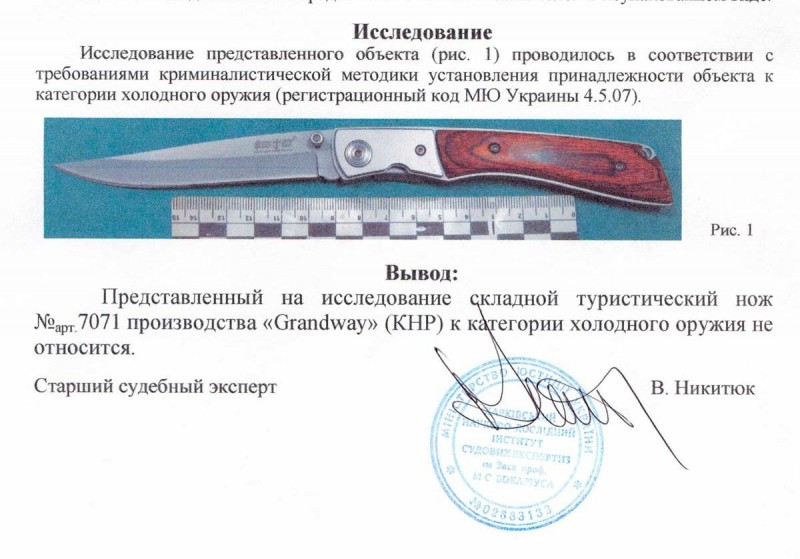 Заключение экспертизы