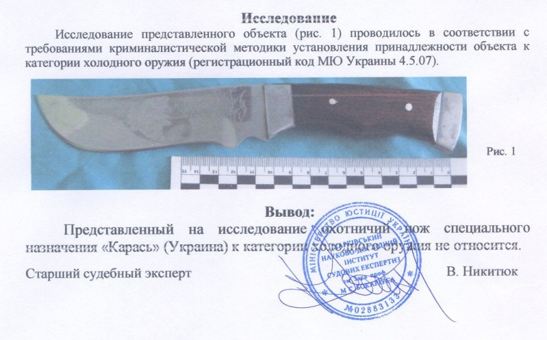 Заключение экспертизы