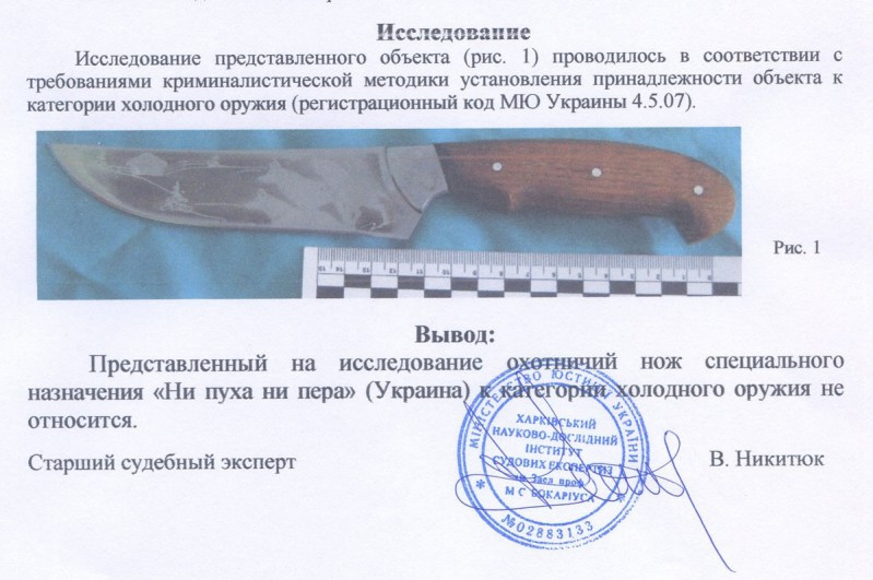 Заключение экспертизы