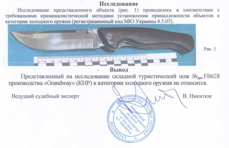 Заключение экспертизы