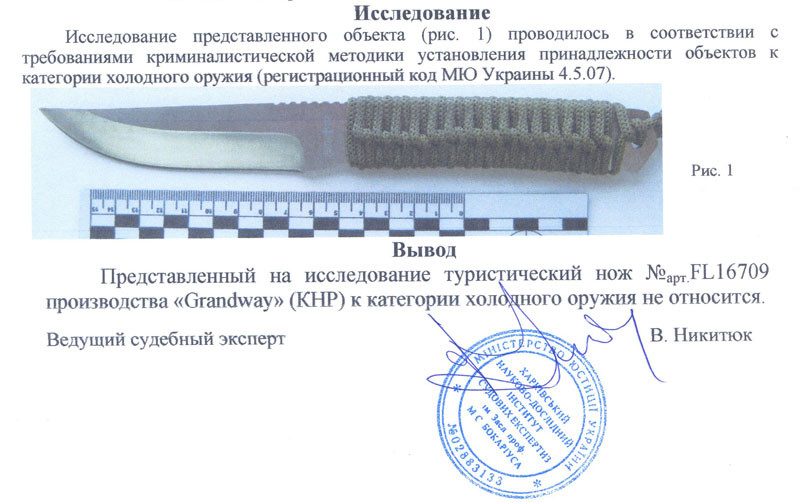 Заключение экспертизы