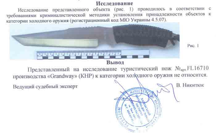 Заключение экспертизы