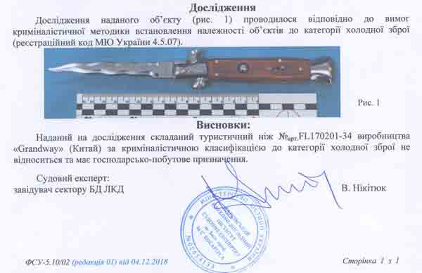 Заключение экспертизы