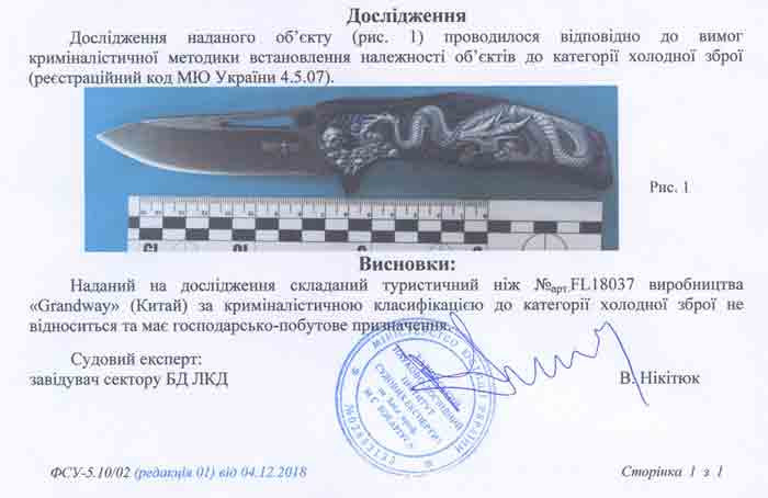 Заключение экспертизы