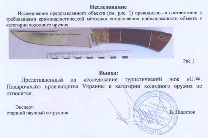 Заключение экспертизы