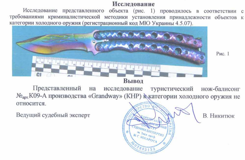 Заключение экспертизы
