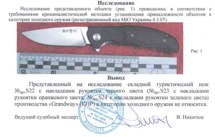 Заключение экспертизы