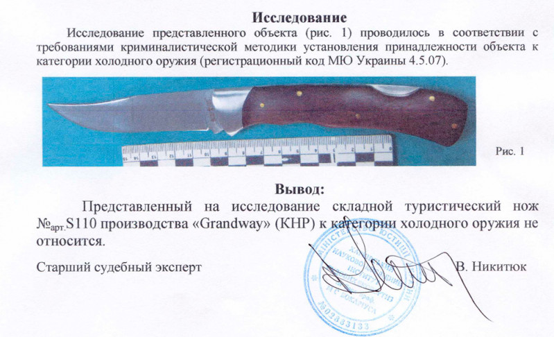 Заключение экспертизы