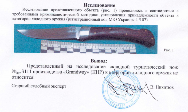 Заключение экспертизы