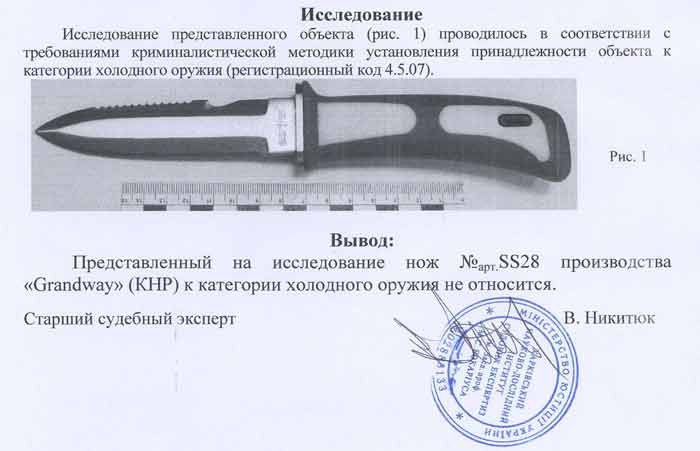 Заключение экспертизы