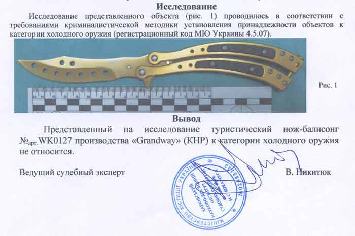 Заключение экспертизы