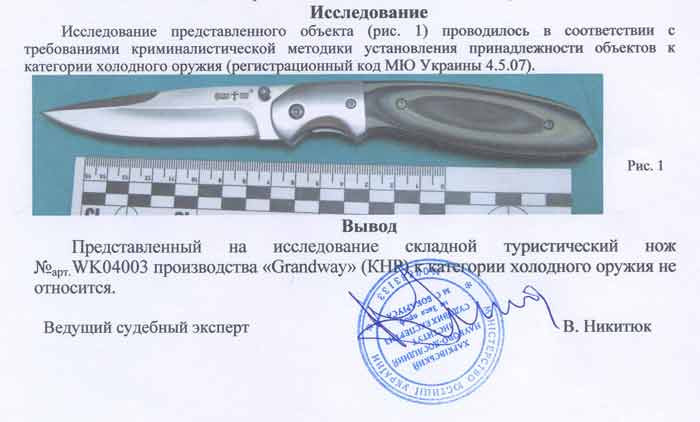 Заключение экспертизы