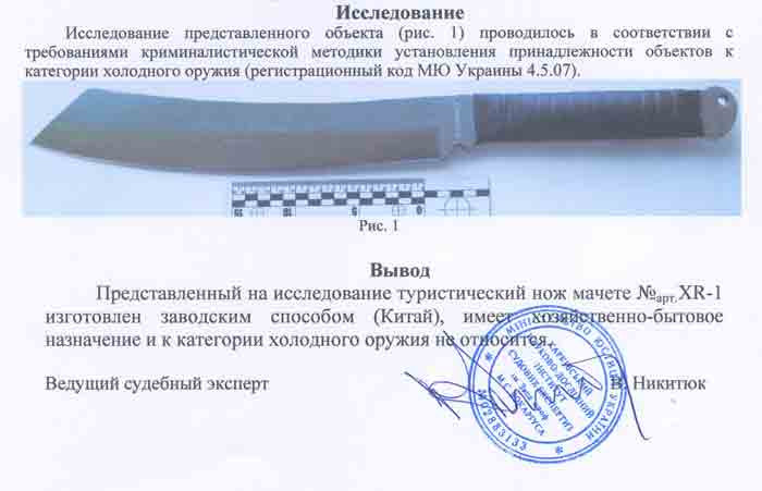 Заключение экспертизы