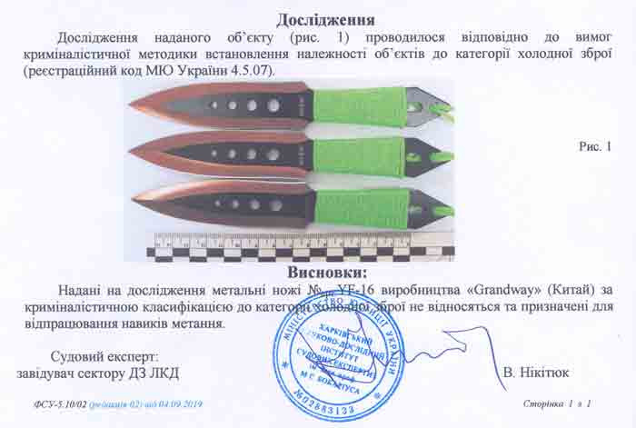 Заключение экспертизы