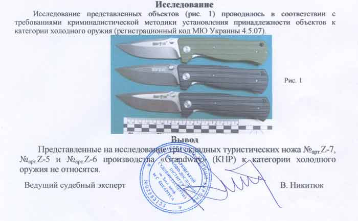 Заключение экспертизы